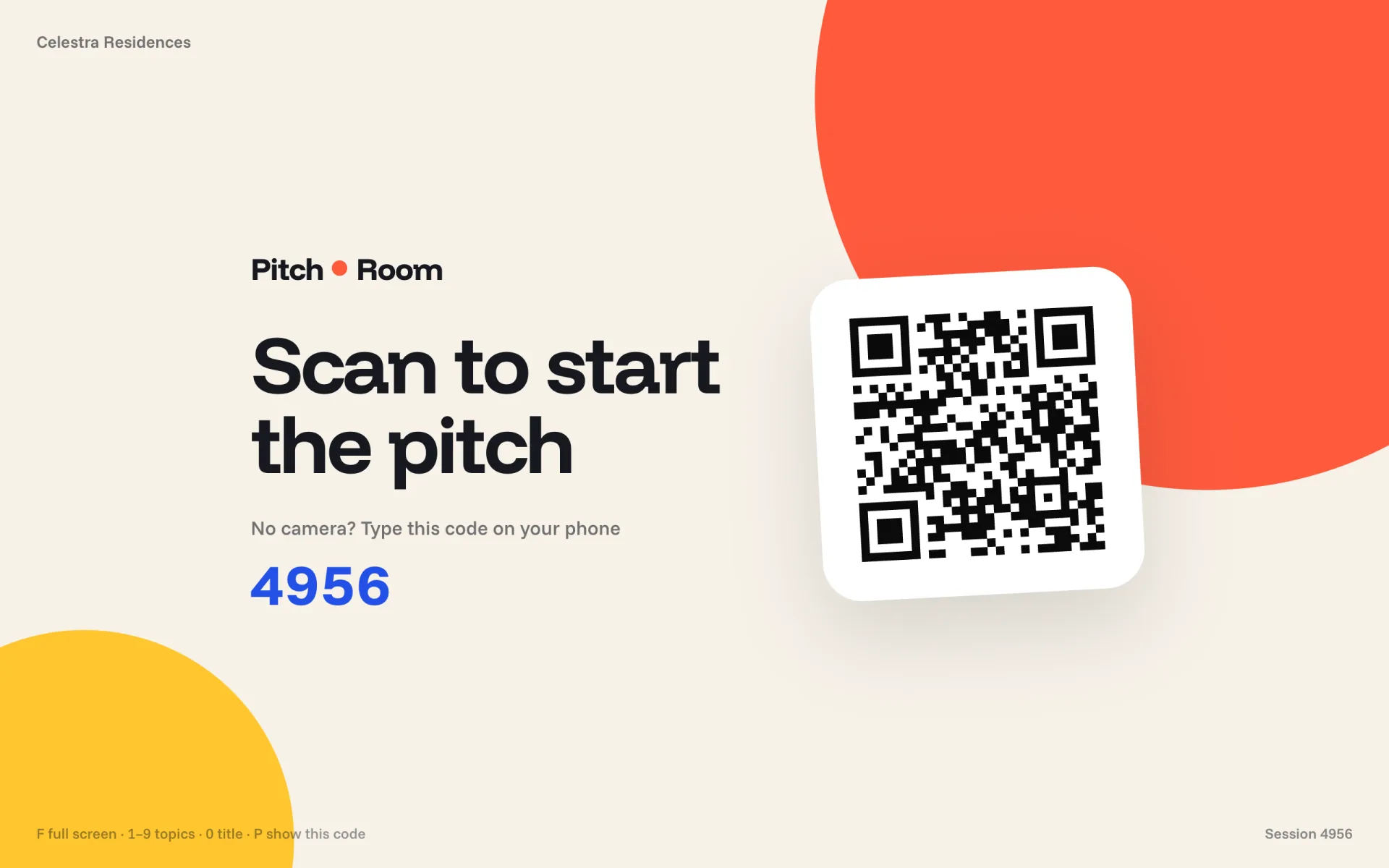 Laptop showing a QR code and a four-digit code to pair the phone